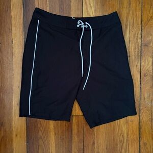 Old Navy Black Board Shorts with White Drawstring